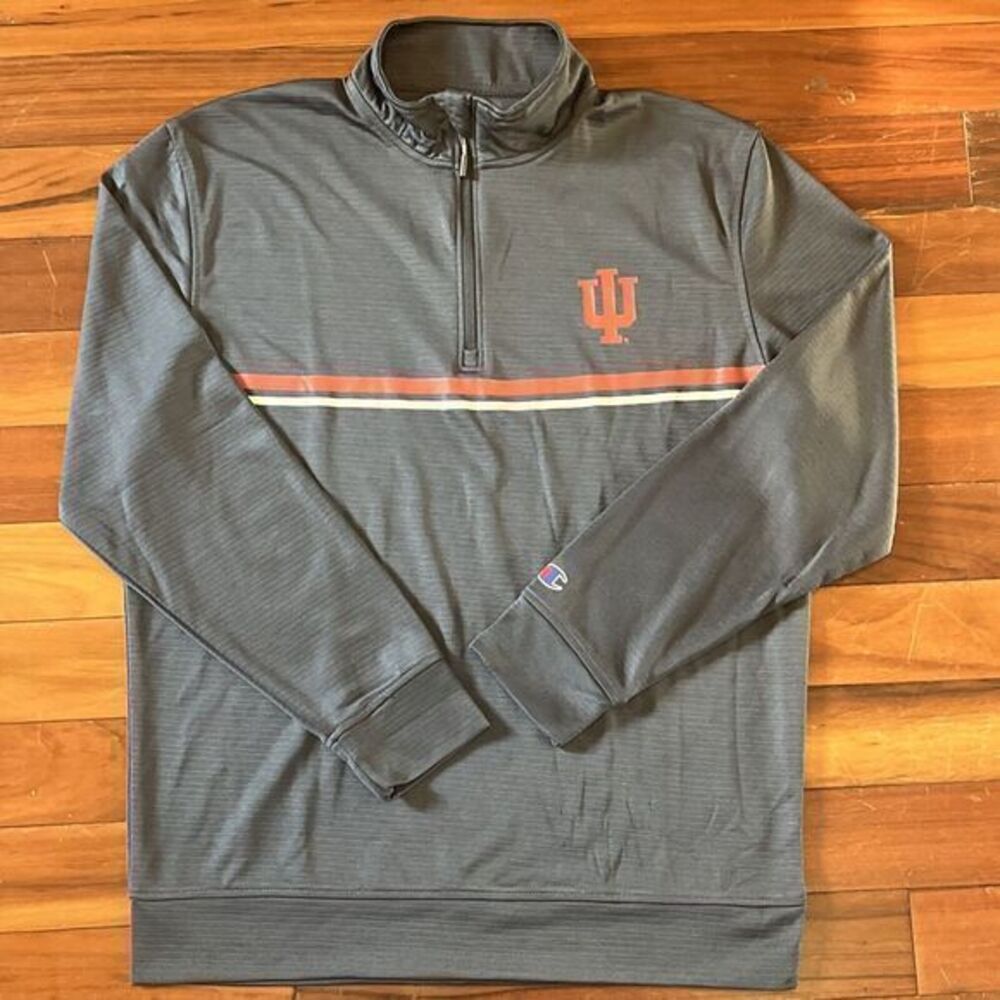 Indiana University Hoosiers Mens Performance Pullover Champions M 1/4 zip IU